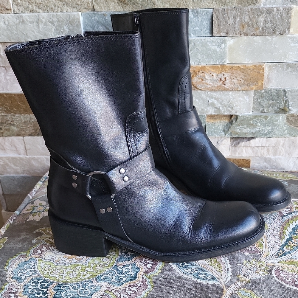Nine West Black Harness Boots